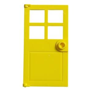 LEGO Door w/‎ 4 Panes Handle Yellow 60623 4528550 Replacement Parts Pieces Gift